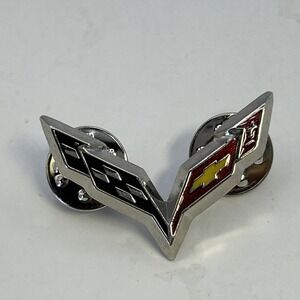 2014-2019 Chevrolet Corvette Front Bumper Center Fascia Emblem Badge Flag New OE